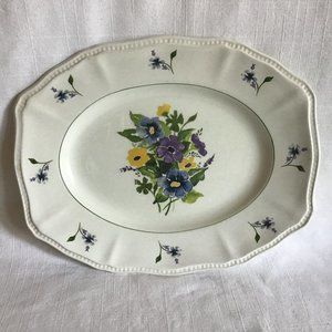 Kensington Staffordshire  Platter Wayside  Spring Florals  Platter /  Plate